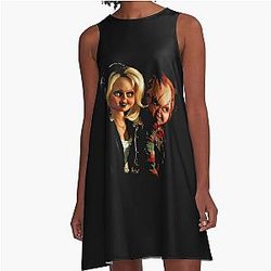 Gift For Men Child's Play Chucky Horror Movie A-Line Dress