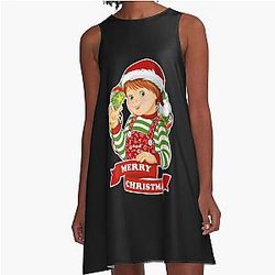Child's Play Merry Christmas A-Line Dress