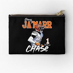 Football and Cincinnati Bengals Zipper Pouch