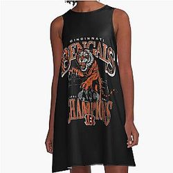 Football Cincinnati Bengals A-Line Dress