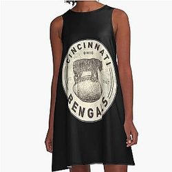 Football Cincinnati Bengals A Line Dress