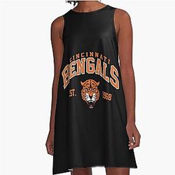 Football Cincinnati Bengals A-Line Dress