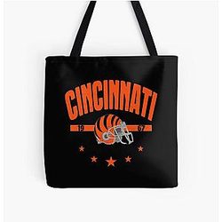 Cincinnati Bengals Over Print Tote Bag