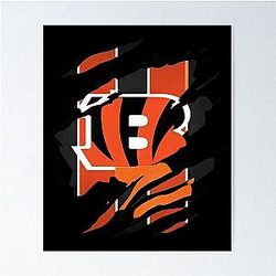 Football Poster - Black Cincinnati Bengals