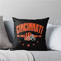 Football Throw Pillow - Cincinnati Bengals