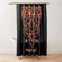 Football Shower Curtain for Cincinnati Bengals Fans