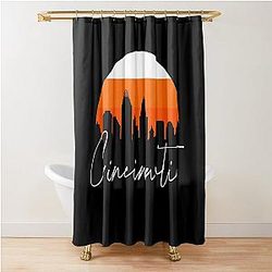 Football Curtain Cincinnati Bengals Shower Curtain