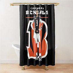 Football and Team: Cincinnati Bengals Shower Curtain