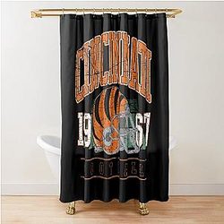 Football Shower Curtain Cincinnati Bengals