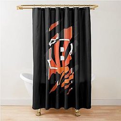Football Shower Curtain Cincinnati Bengals