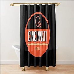 Football Shower Curtain with Cincinnati Bengals