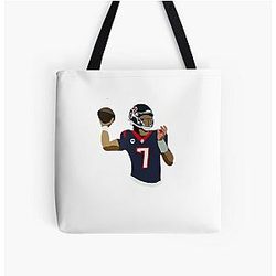 CJ Stroud Throwing Football Tote Bag