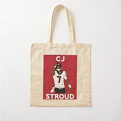 CJ Stroud points to God Cotton Tote