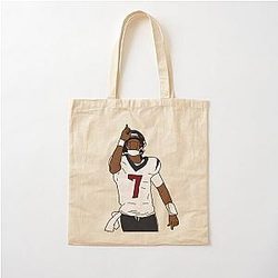 CJ Stroud Points to God Cotton Tote Bag