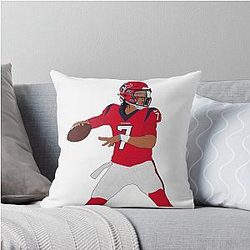 C.J. Stroud Texans Throw Pillow