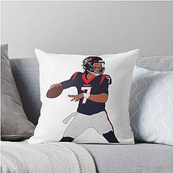 C.J. Stroud Texans Throw Pillow