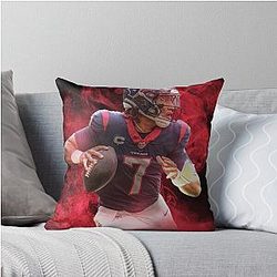 C.J. Stroud Houston Sports Art Throw Pillow