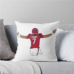 CJ Stroud Embracing Fans Throw Pillow