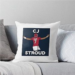 C.J. Stroud Embracing the Fans Throw Pillow