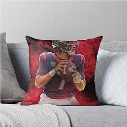 C.J. Stroud Houston Sports Art Throw Pillow