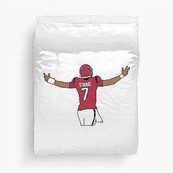 CJ Stroud Embracing Fans Duvet Cover