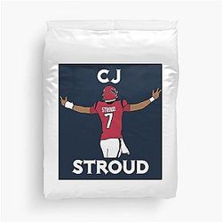 C.J. Stroud Embracing the Fan Duvet Cover