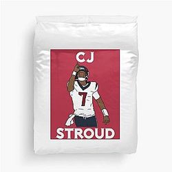 C.J. Stroud points to God Duvet Cover