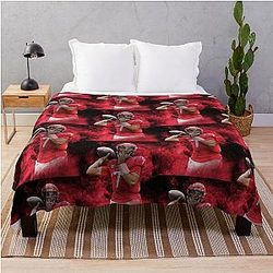 CJ Stroud Sports Art Throw Blanket