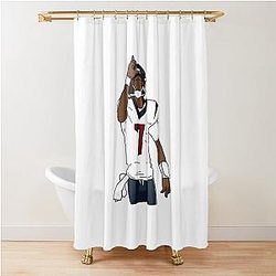 C.J. Stroud points to God Shower Curtain