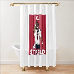 CJ Stroud Points to God Shower Curtain