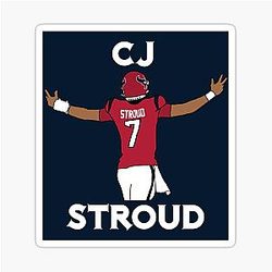 C.J. Stroud Embracing Fans Sticker