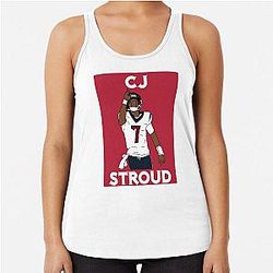 CJ Stroud God Racerback Tank Top