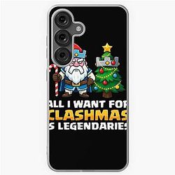 Clash Royale King Christmas Gamer All I Want for Clashmas is legendaries Samsung Galaxy Case