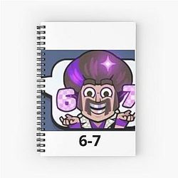 6-7 Emote Clash Royal Meme T-Shirt Spiral Notebook
