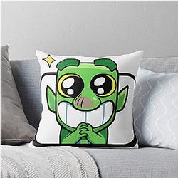 Happy Goblin Design Throw Pillow