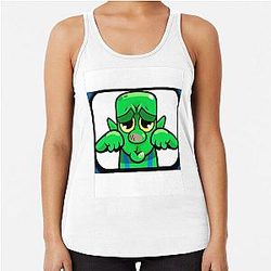 Goblin Crying Emote Clash Royale Racerback Tank Top