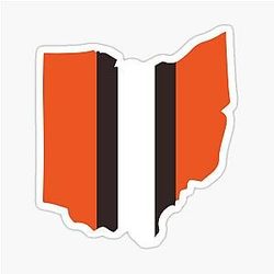 Cleveland Browns Stripe Sticker