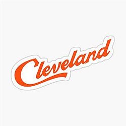 Cleveland Script Browns Sticker Orange