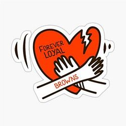 Forever Loyal Cleveland Browns Perfect Gift Love Cat Sticker