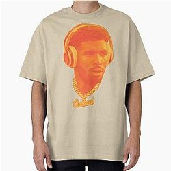 Shedeur Sanders Cleveland Browns Necklace Headshot Orange Oversized T-Shirt
