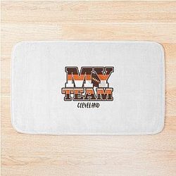 Cleveland Browns - My Team Cleveland Limited Edition Perfect Gift for Cat Lover Bath Mat