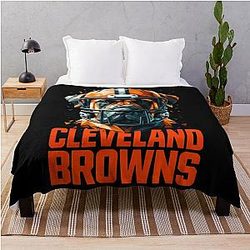 Art Cleveland Browns Throw Blanket
