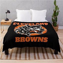 Art Cleveland Browns Throw Blanket