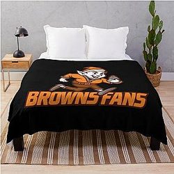 Art Cleveland Browns Throw Blanket