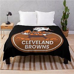 Art Cleveland Browns Throw Blanket