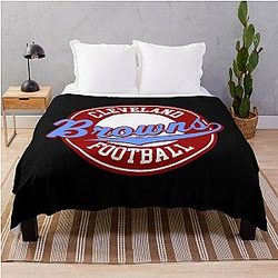 Art Cleveland Browns Throw Blanket