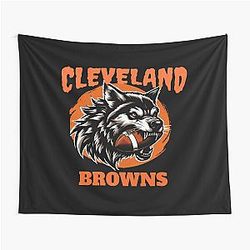 Art Cleveland Browns Tapestry