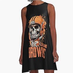 Art Cleveland Browns A Line Dress