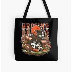 Art Cleveland Browns All-Over Print Tote Bag