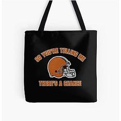 Art Cleveland Browns All Over Print Tote Bag